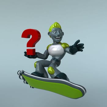 Green Robot - 3D Illustration