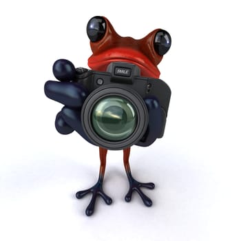 Fun frog- 3D Illustration