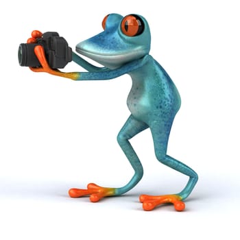 Fun frog- 3D Illustration