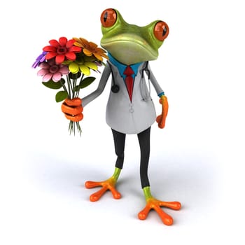 Fun frog - 3D Illustration