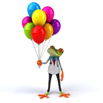 Fun frog - 3D Illustration