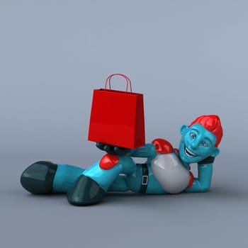 Red Robot - 3D Illustration