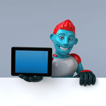 Red Robot - 3D Illustration