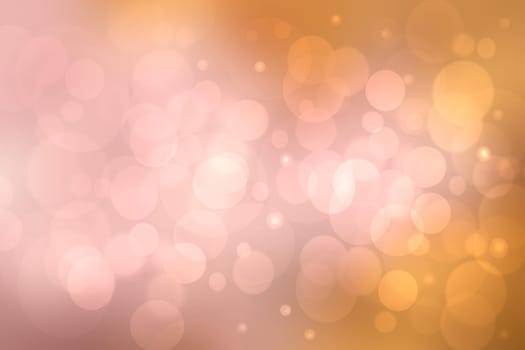 A festive abstract orange pink gradient background texture with glitter defocused sparkle bokeh circles and stars. Card concept for Happy New Year, party invitation, valentine or other holidays.