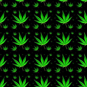 marijuana or cannabis leaves seamless background pattern wallpaper