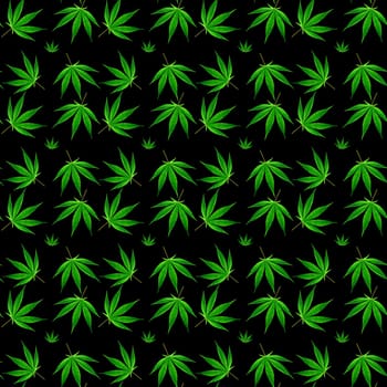 marijuana or cannabis leaves seamless background pattern wallpaper