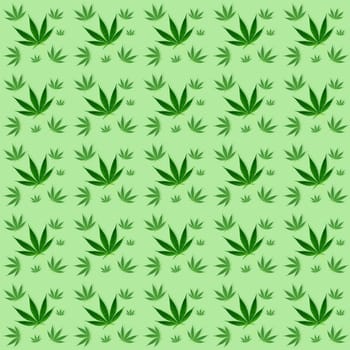 marijuana or cannabis leaves seamless background pattern