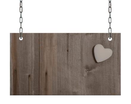 hanging wooden signs on metal chains as background empty.