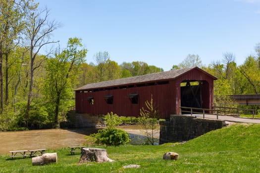 Old Covered Bridge over the Mill Creek