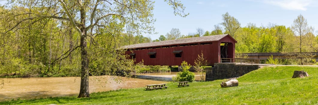 Old Covered Bridge over the Mill Creek
