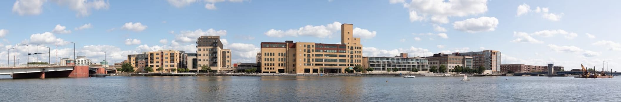 Green Bay, in the state of Wisconsin, United States of America, as seen across the Fox River