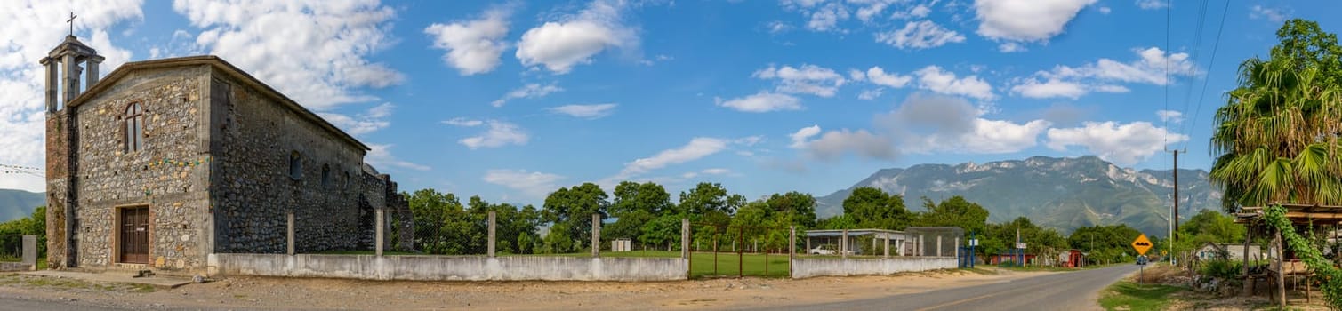 Small, old, Catholic Church located at the former country State, Hacienda de la Mesa, municipality of Hidalgo, Tamaulipas, Mexico