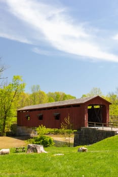 Old Covered Bridge over the Mill Creek