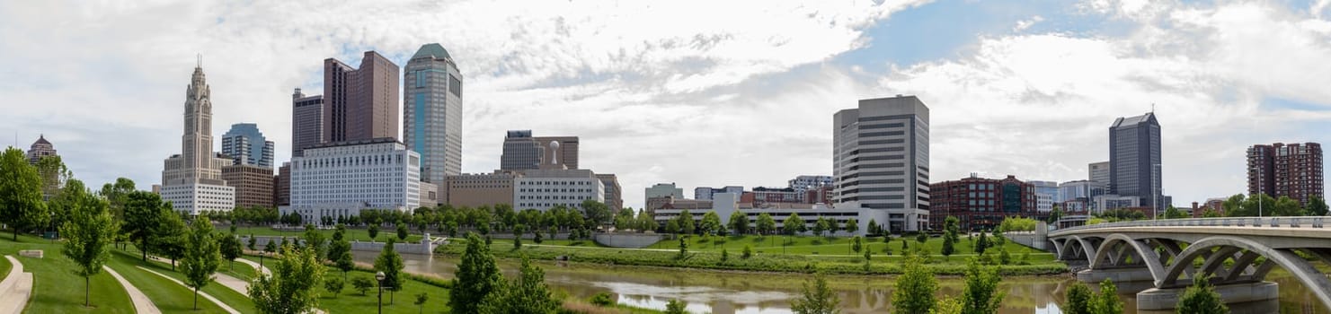 Columbus, city in the state of Ohio, United States of American, as seen from the Genoa Park