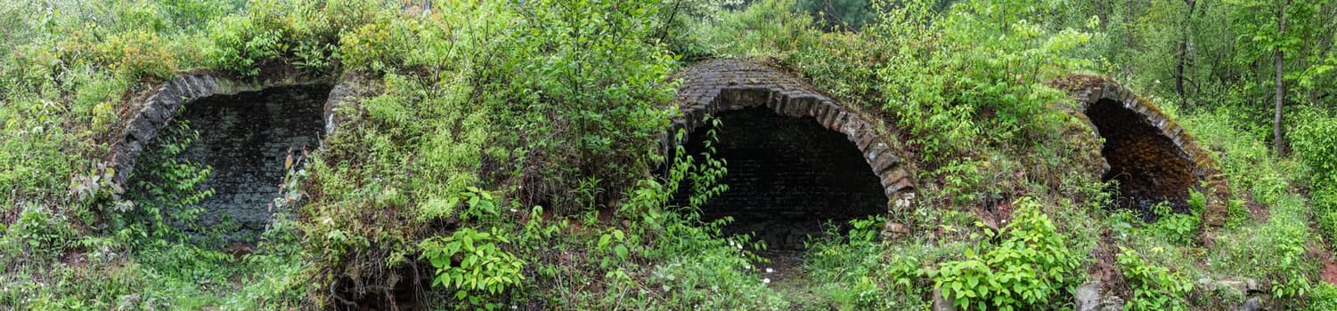 Abandoned Heavy, Brick-lined Ovens, used to turn coal to coke, located at Thomas, West Virginia, United States Of America