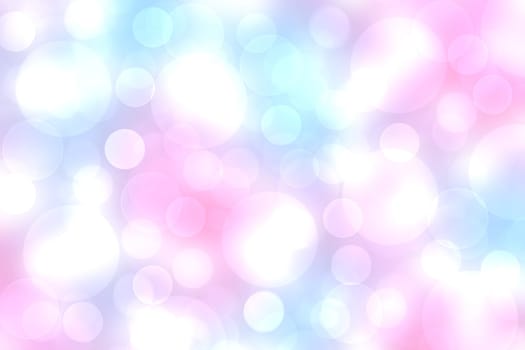 Abstract gradient purple pink blue background texture with blurred bokeh circles and lights. Space for your design. Beautiful backdrop.