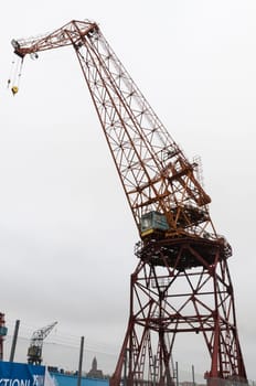 a big crane in Gothenburgs harbour one of the oldes