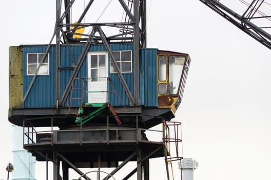 one big crane in Gothenburgs harbour one of the last