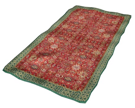 Colorful royal carpet isolated in white background