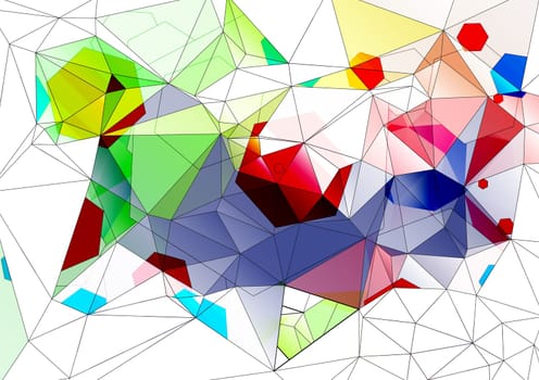 Colorful Polygonal Mosaic Background, illustration,  Creative  Design