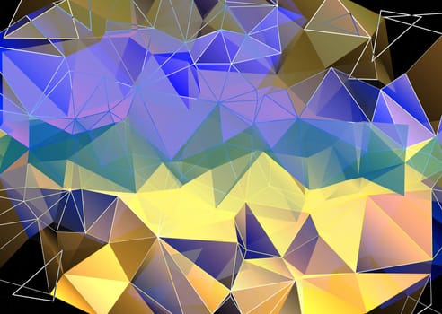 Colorful Polygonal Mosaic Background, illustration,  Creative  Design