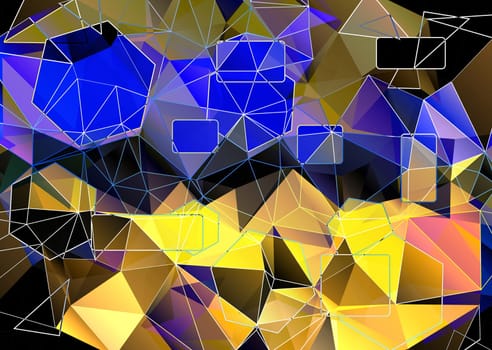 Colorful Polygonal Mosaic Background, illustration,  Creative  Design