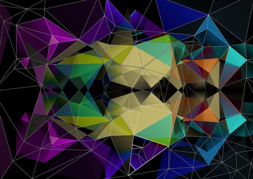 Colorful Polygonal Mosaic Background, illustration,  Creative  Design