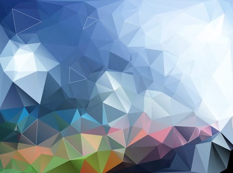 Colorful Polygonal Mosaic Background, illustration,  Creative  Design