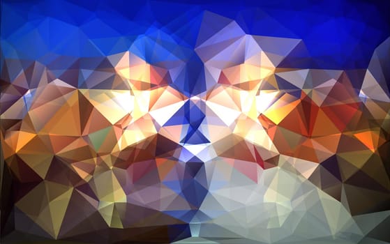 Colorful Polygonal Mosaic Background, illustration,  Creative  Design