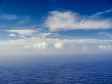 Beautiful sea and clouds sky in Ireland