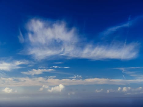 Beautiful sea and clouds sky in Ireland