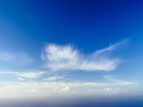 Beautiful sea and clouds sky in Ireland
