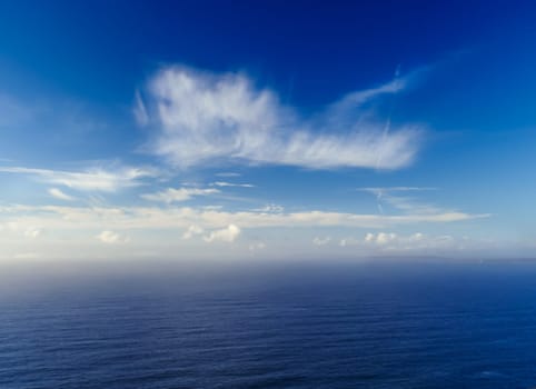 Beautiful sea and clouds sky in Ireland