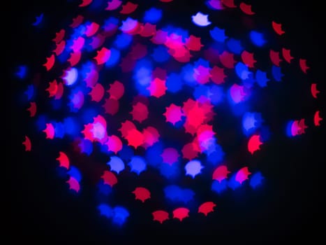 Abstract Colored blue and red bokeh background