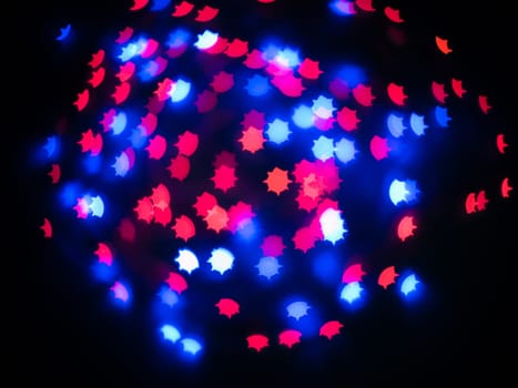 Abstract Colored blue and red bokeh background