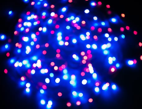 Colored red and blue color bokeh background