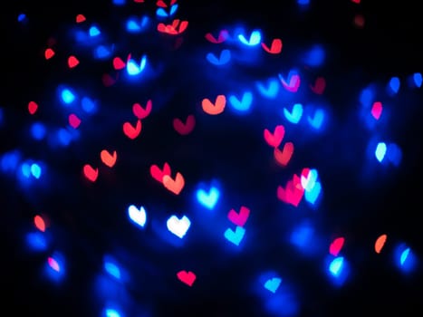 Heart bokeh background, Love Valentine's day background