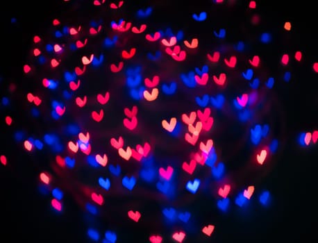 Heart bokeh background, Love Valentine's day background