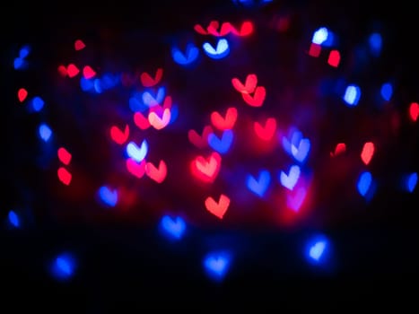 Heart bokeh background, Love Valentine's day background
