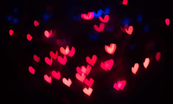 Heart bokeh background, Love Valentine's day background