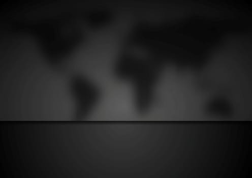 Black blurred map vector design