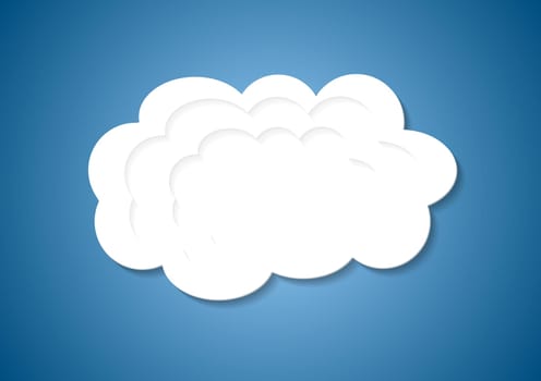 Abstract white cloud vector background