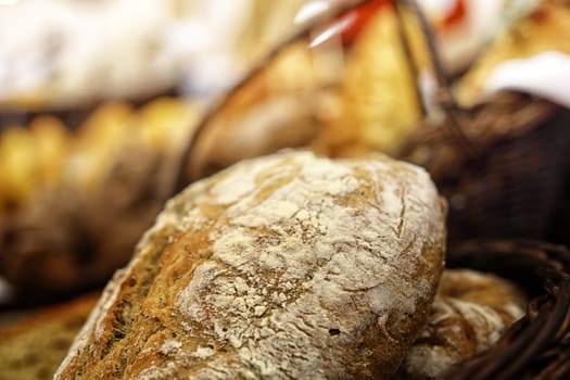 Fresh bread just prepared from a master bakery