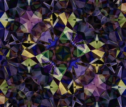 Ethnic pattern. Abstract kaleidoscope fabric design texture