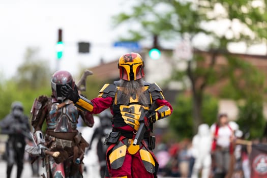 Louisville, Kentucky, USA - May 2, 2019: The Pegasus Parade, Members of the 501st Legion, wearing Star Wars outfits during the parade