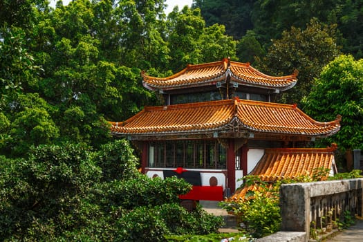 Chinese-Style Bamboo Roof Museum, Yangshuo, China, Asia