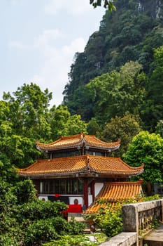 Chinese-Style Bamboo Roof Museum, Yangshuo, China, Asia