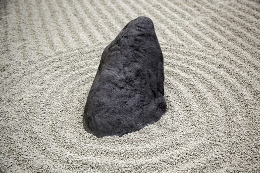 Stones in a Zen garden, detail of Japanese meditation