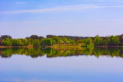 Shore of the lake in Poland