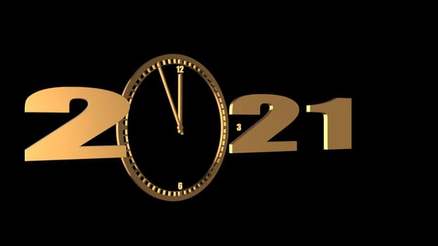 The 3d rendering of Happy New Year 2020 logo text design